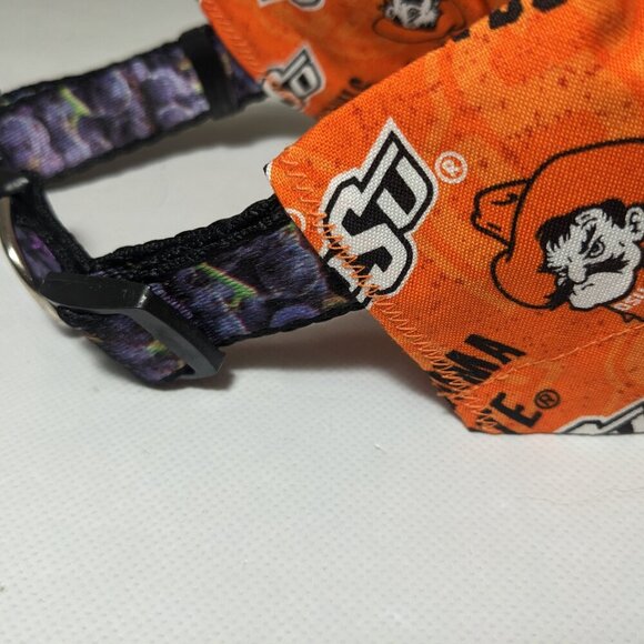 NEW- Homemade OSU Oklahoma State Cowboys Dog Bandana (8" x 6") Size S-M - Picture 7 of 7